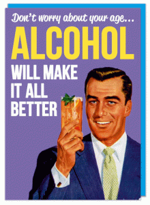 Поздравителна картичка - Алкохолът ще оправи всичко!